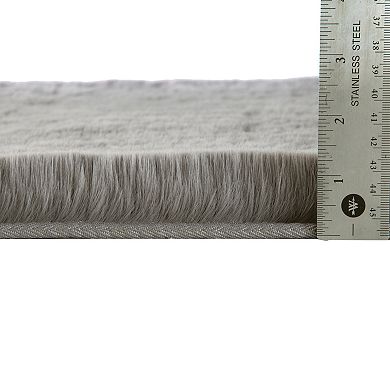 Home Complete Faux Fur Bath Mat