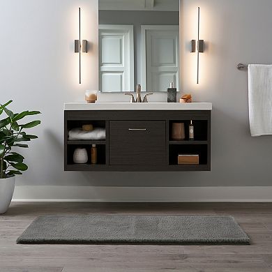 Home Complete Faux Fur Bath Mat