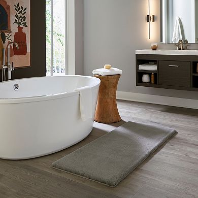 Home Complete Faux Fur Bath Mat