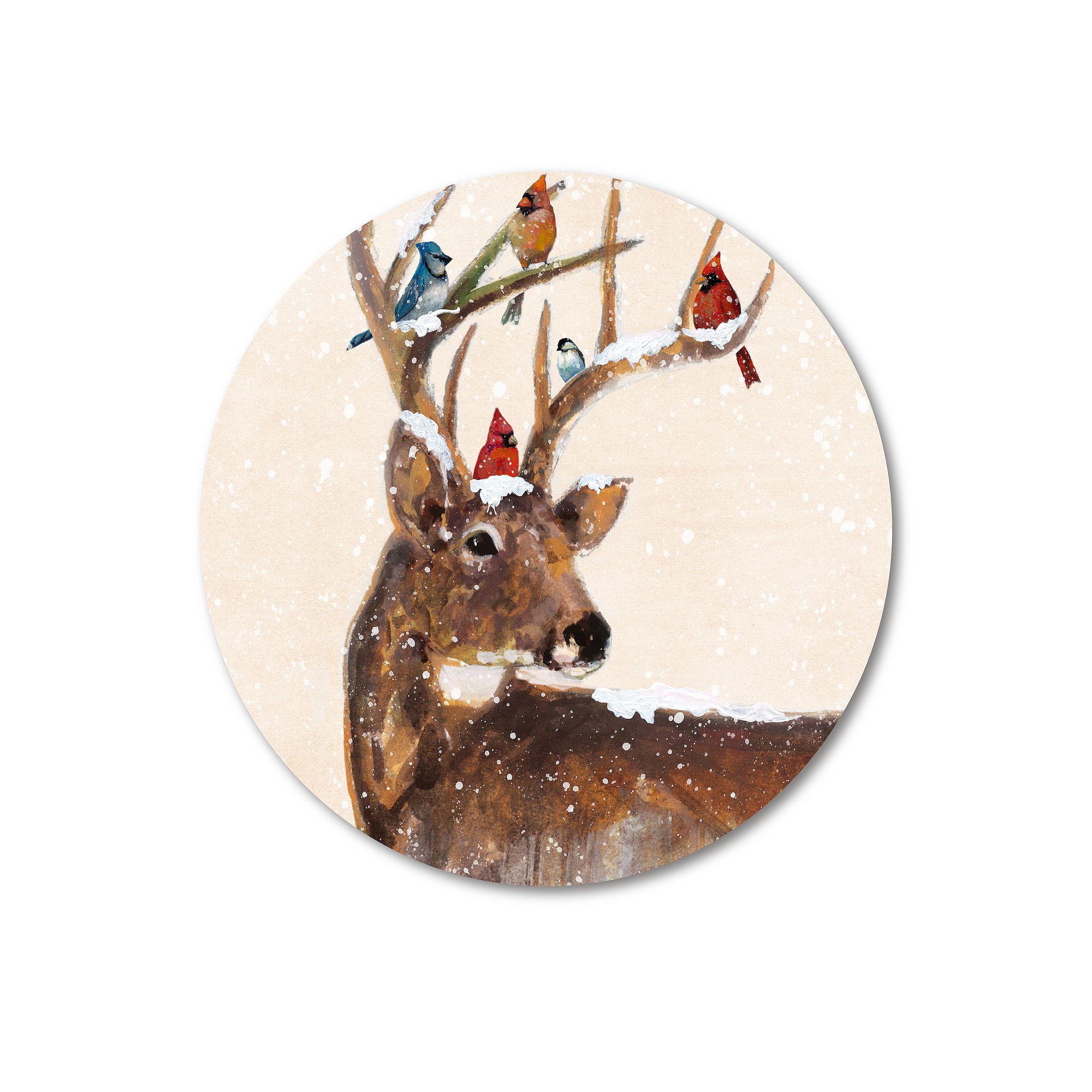 COURTSIDE MARKET Christmas Wreath Circular Board, Multi