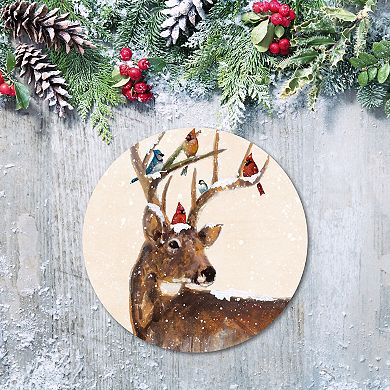 COURTSIDE MARKET Christmas Wreath Circular Board