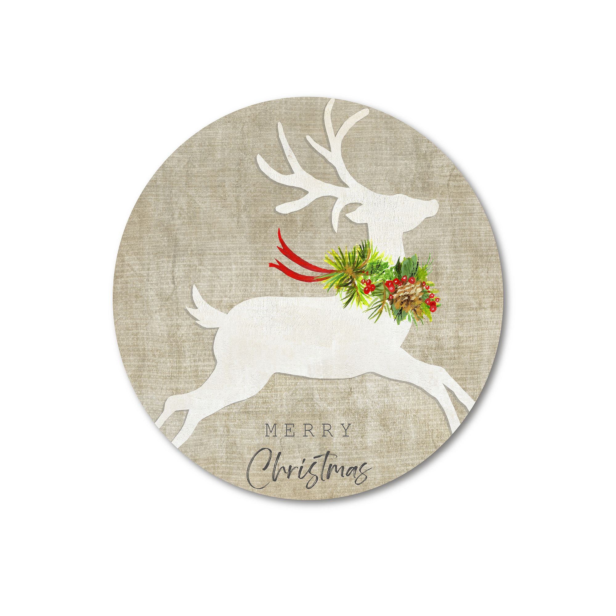 COURTSIDE MARKET Flying Reindeer Circular Board, Multi