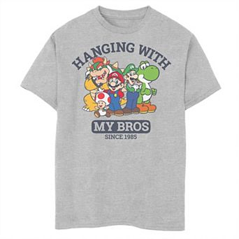 Boys Nintendo Super Mario Hanging With My Bros Since 1985 Graphic Tee
