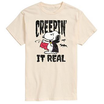 Men's Peanuts Snoopy Vampire Creepin' It Real Graphic Tee