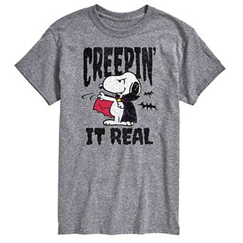 Men's Peanuts Snoopy Vampire Creepin' It Real Graphic Tee