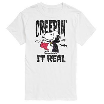 Men's Peanuts Snoopy Vampire Creepin' It Real Graphic Tee