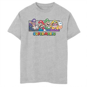 Boys Super Mario Bros. Characters Collage Graphic Tee