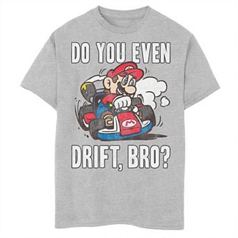 Boys Mario Kart Do You Even Drift Bro Graphic Tee