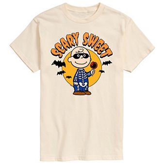 Men's Peanuts Charlie Brown Scary Sweet Graphic Tee