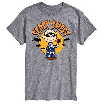 Men's Peanuts Charlie Brown Scary Sweet Graphic Tee