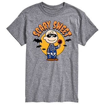 Men's Peanuts Charlie Brown Scary Sweet Graphic Tee