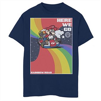 Boys Mario Kart Mario Rainbow Road Graphic Tee
