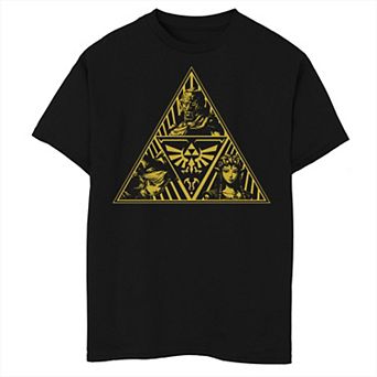 Boys Legend of Zelda Group Shot Triforce Trifecta Graphic Tee