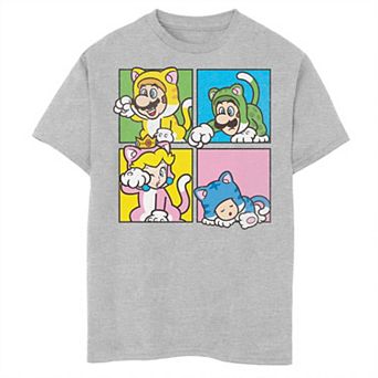 Boys Super Mario 3D Bowser's Fury Character Panel Graphic Tee