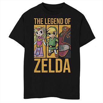 Boys Nintendo Zelda Trio Panels Graphic Tee