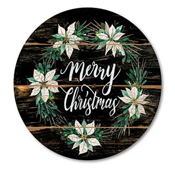 COURTSIDE MARKET Merry Christmas II Circular Board Wall Art