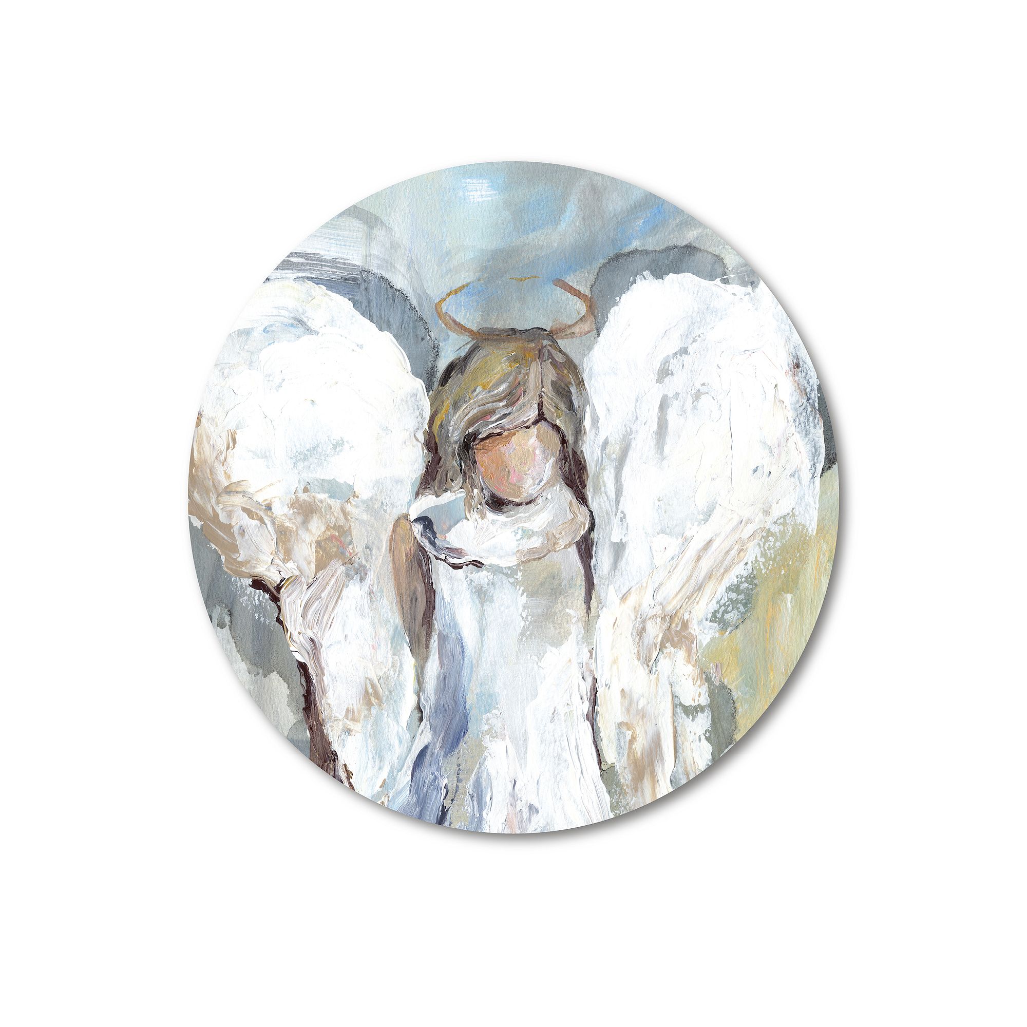 COURTSIDE MARKET Angel Circular Board Wall Art, Multi