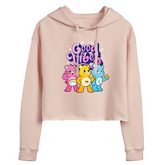 Juniors' Care Bears The Magic Good Vibes Cropped Graphic Hoodie