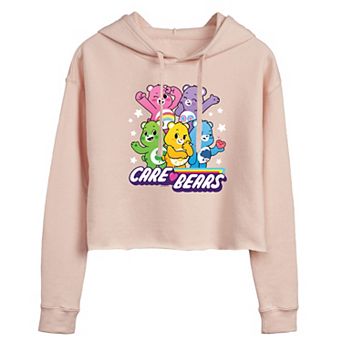 Juniors' Care Bears The Magic Group Cropped Graphic Hoodie