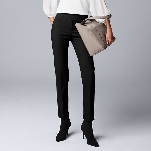Women's Simply Vera Vera Wang Pull-On Faux-Leather Ankle Pants