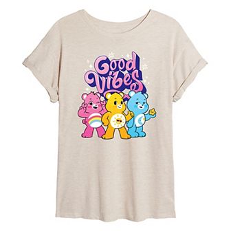 Juniors' Care Bears Unlock The Magic Good Vibes Scoopneck Graphic Tee