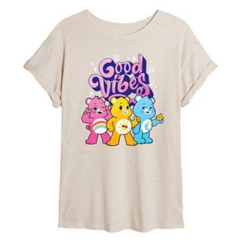 Juniors' Care Bears Unlock The Magic Good Vibes Scoopneck Graphic Tee