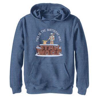 Boys Star Wars The Mandalorian Grogu Din Djarin This is the Birthday Way Graphic Hoodie