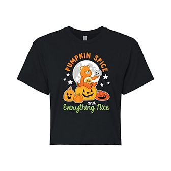 Juniors' Care Bears Unlock The Magic Pumpkin Graphic Tee