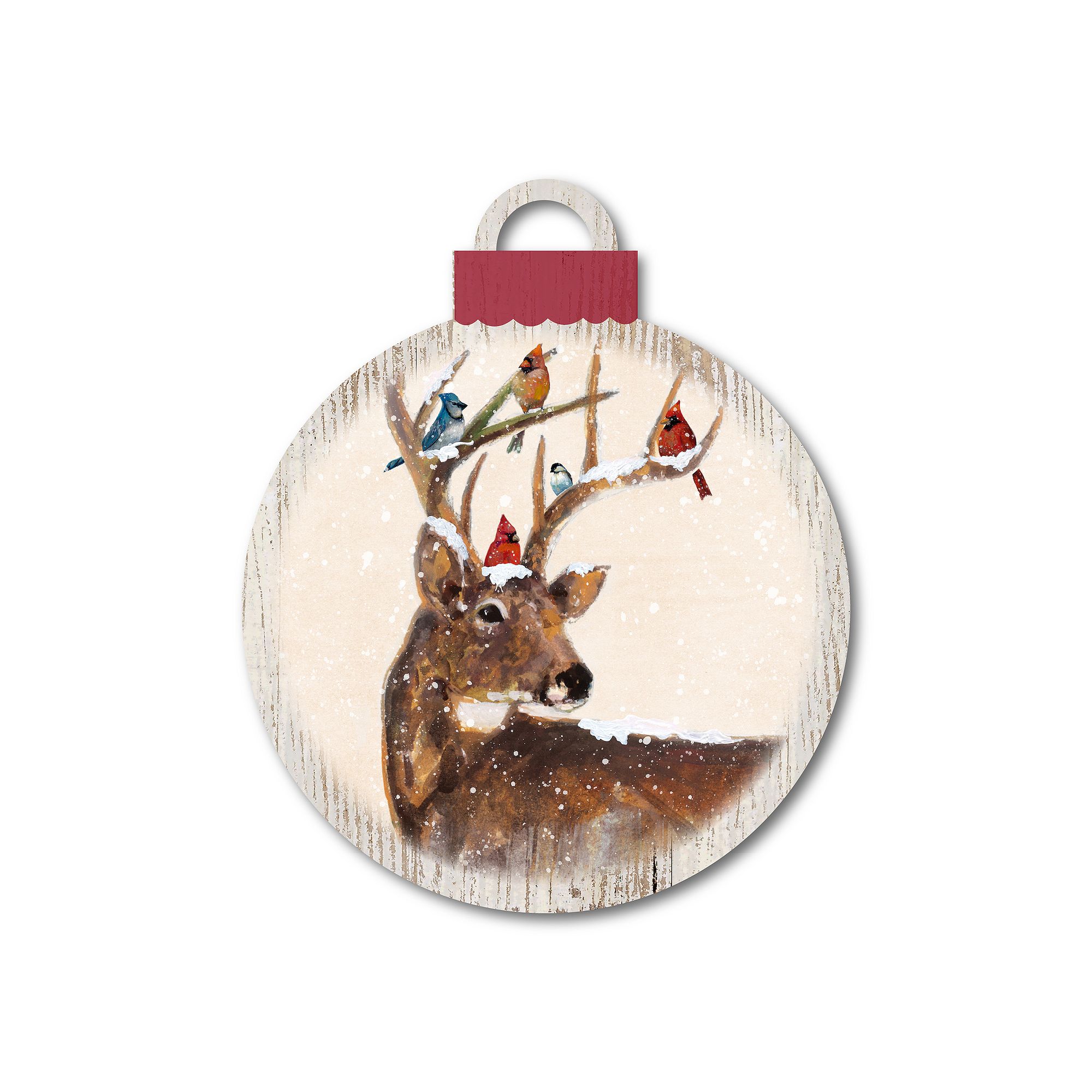 Courtside Market Holiday Deer Ornament Board Wall Art, Multi