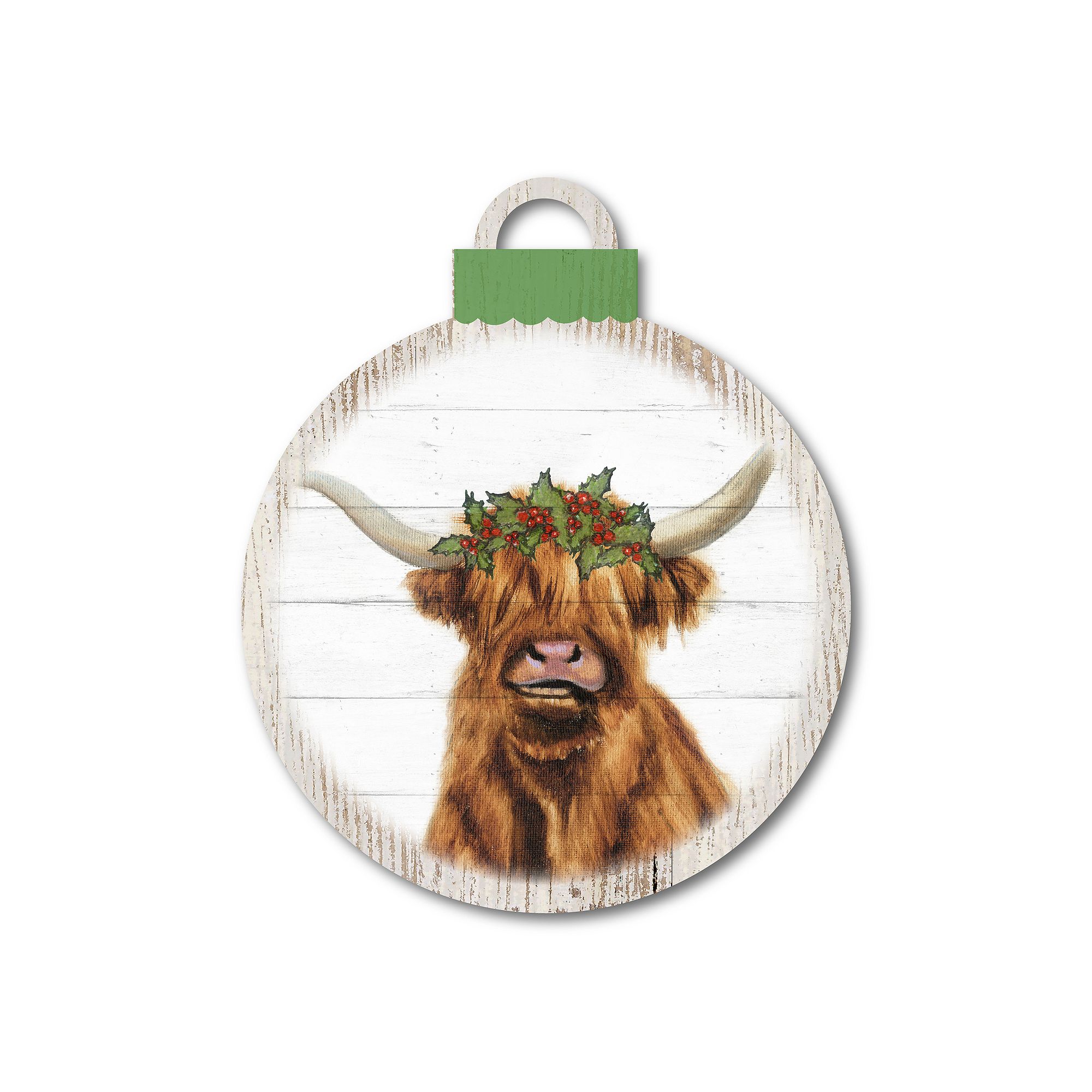 Courtside Market Holly Highland Ornament Board Wall Art, Multi