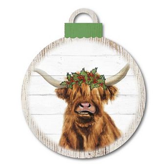 Courtside Market Holly Highland Ornament Board Wall Art