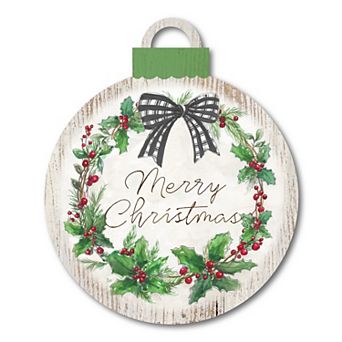Courtside Market Christmas Wreath II Ornament Board Wall Art