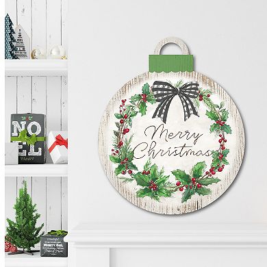 Courtside Market Christmas Wreath II Ornament Board Wall Art