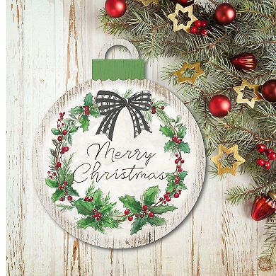 Courtside Market Christmas Wreath II Ornament Board Wall Art