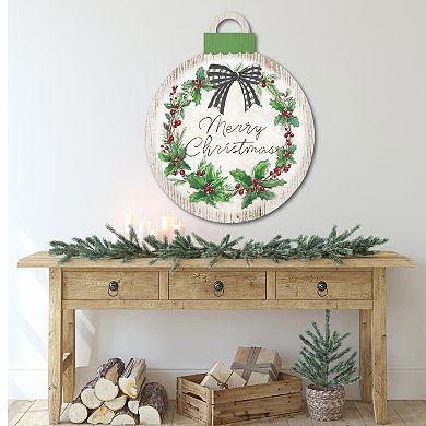 Courtside Market Christmas Wreath II Ornament Board Wall Art