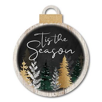 Courtside Market Tis The Season Pine Ornament Board Wall Art