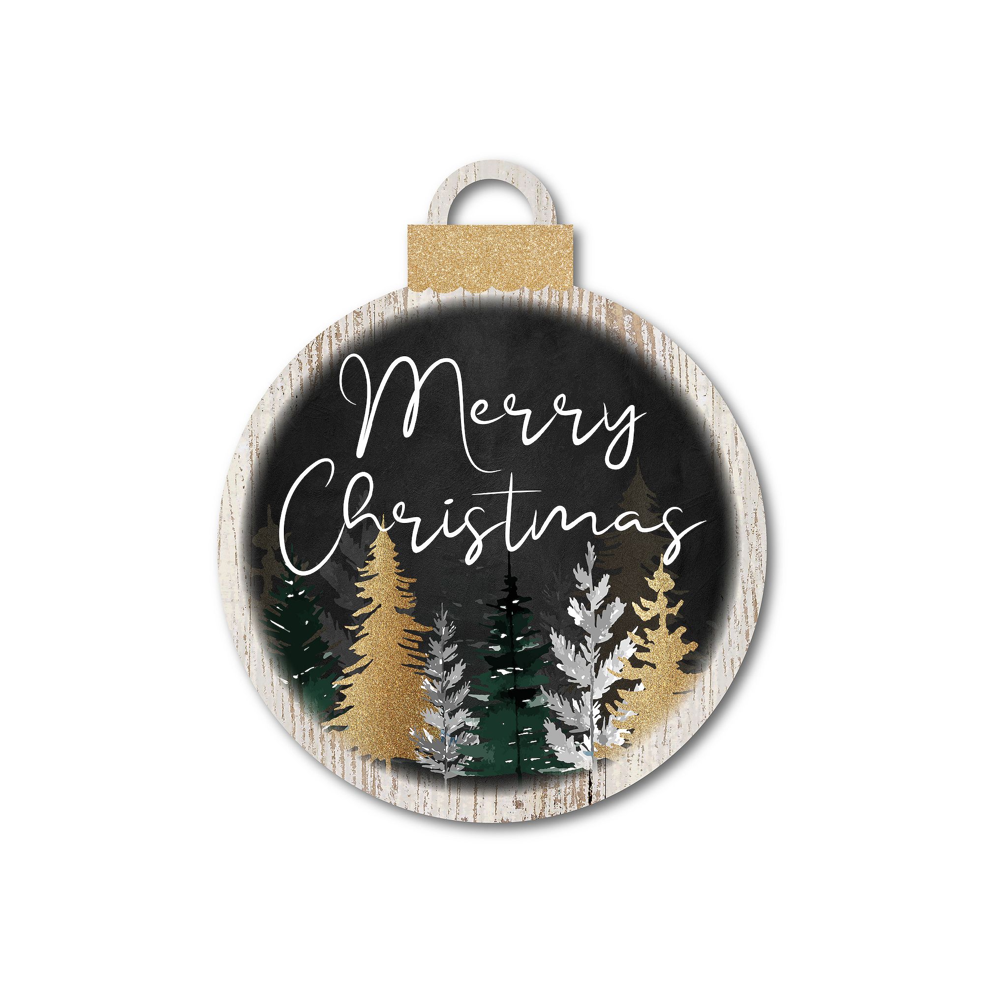 Courtside Market Christmas Pines Ornament Board Wall Art, Multi