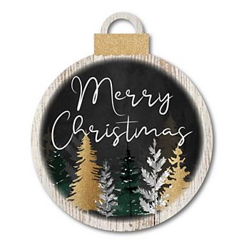 Courtside Market Christmas Pines Ornament Board Wall Art