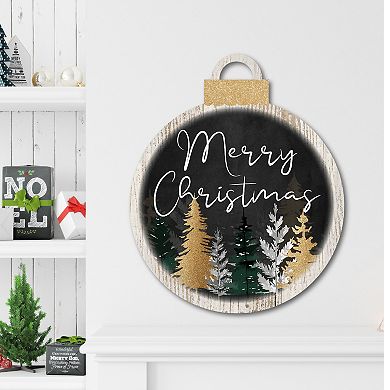 Courtside Market Christmas Pines Ornament Board Wall Art