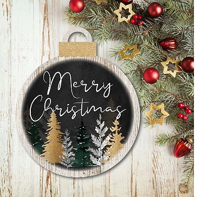 Courtside Market Christmas Pines Ornament Board Wall Art