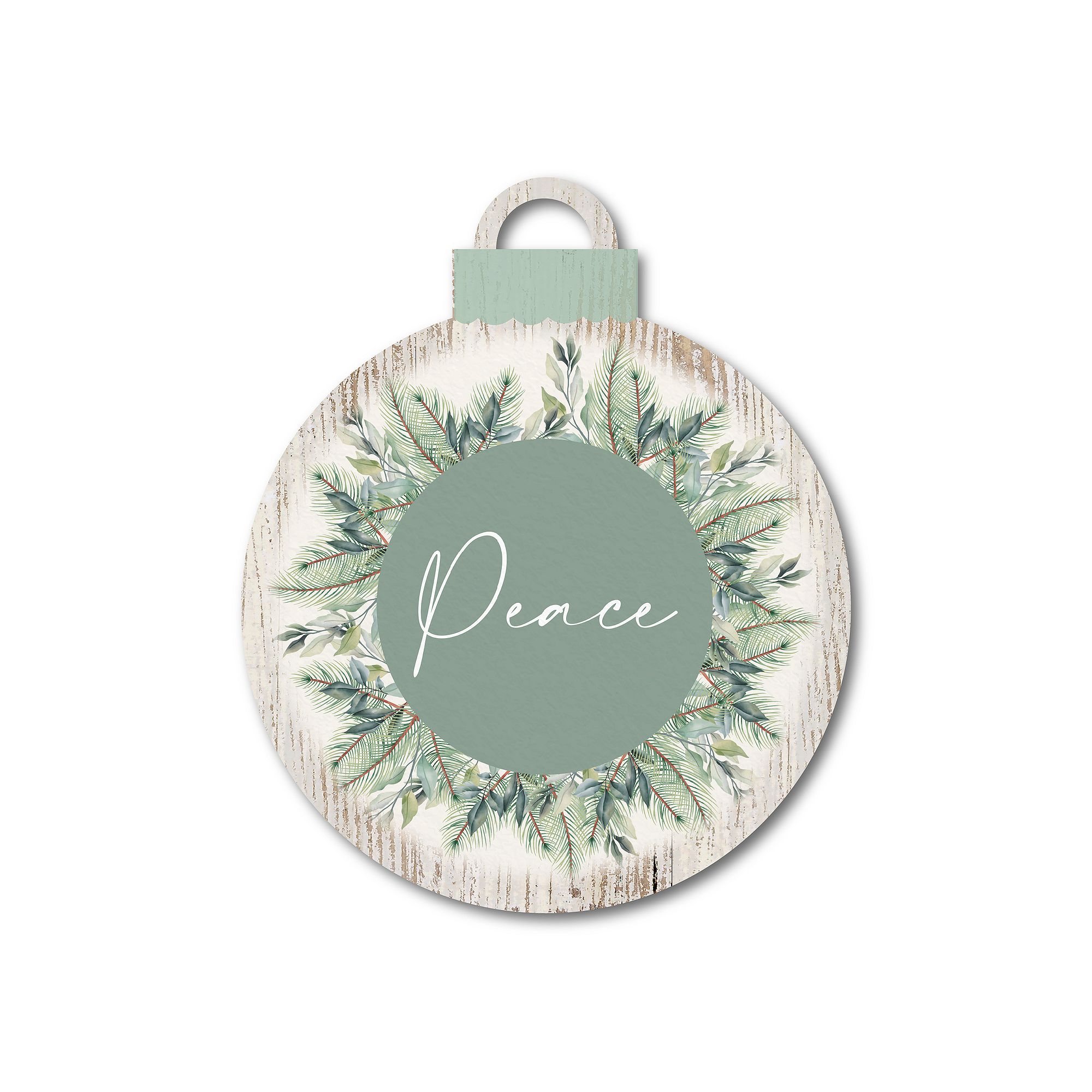 Courtside Market Christmas Peace Ornament Board Wall Art, Multi