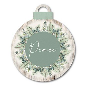 Courtside Market Christmas Peace Ornament Board Wall Art