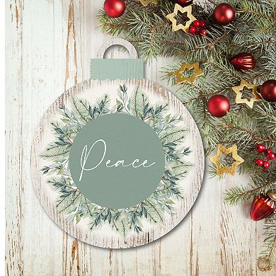 Courtside Market Christmas Peace Ornament Board Wall Art