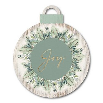 Courtside Market Christmas Green Joy Ornament Board Wall Art