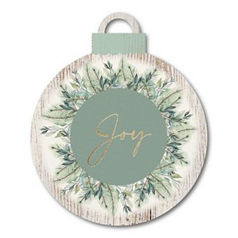 Courtside Market Christmas Green Joy Ornament Board Wall Art