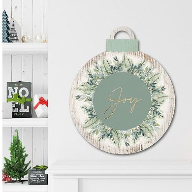 Courtside Market Christmas Green Joy Ornament Board Wall Art