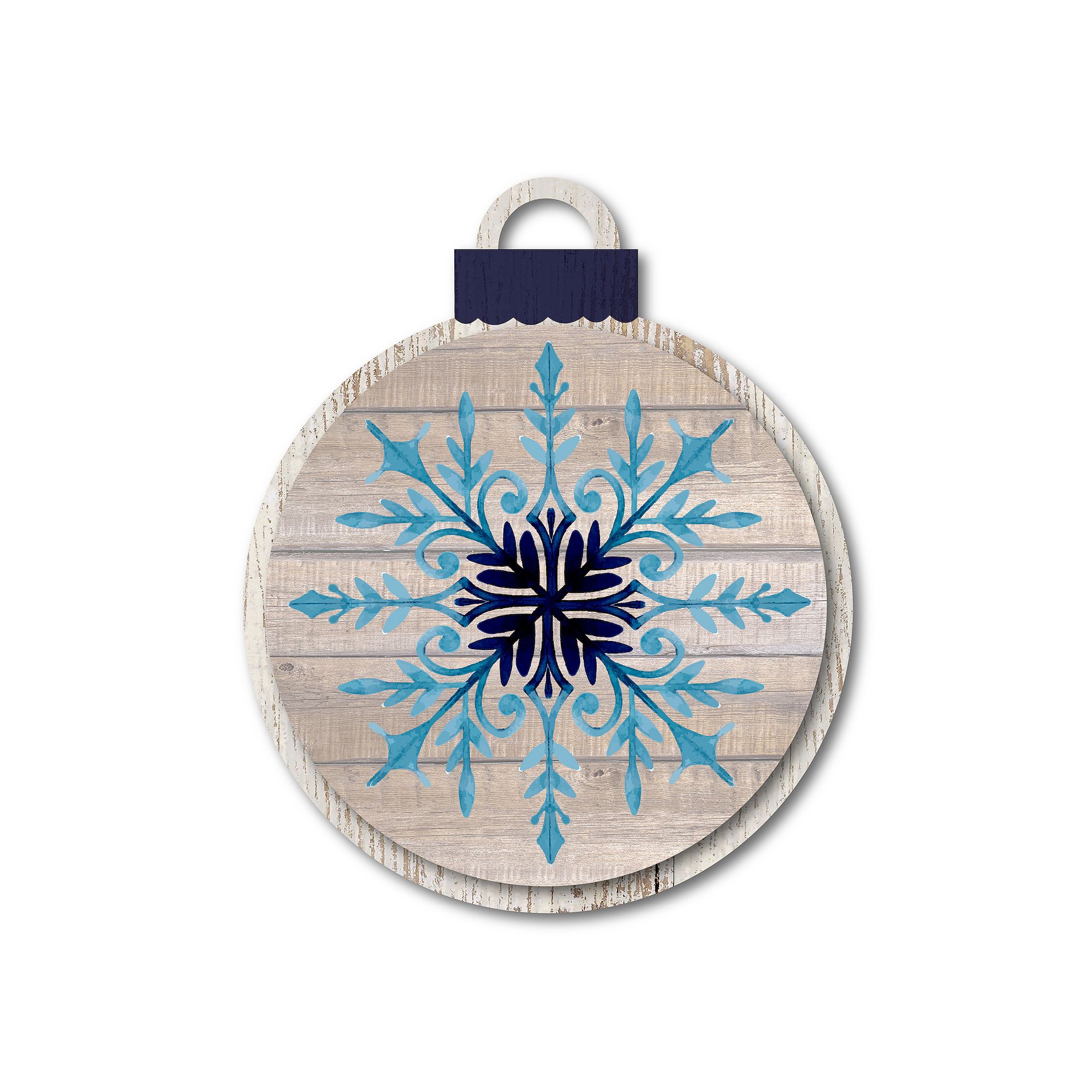 Courtside Market Snowflake Woods Ornament Board Wall Art, Multi
