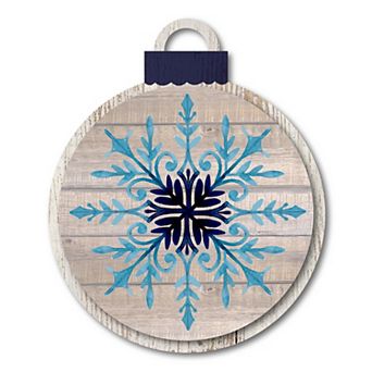 Courtside Market Snowflake Woods Ornament Board Wall Art