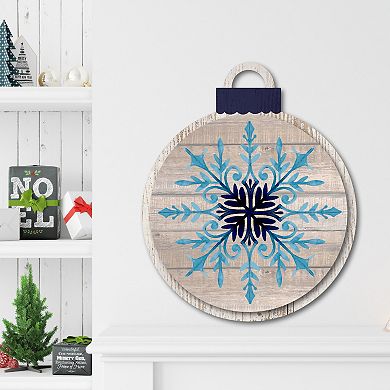 Courtside Market Snowflake Woods Ornament Board Wall Art