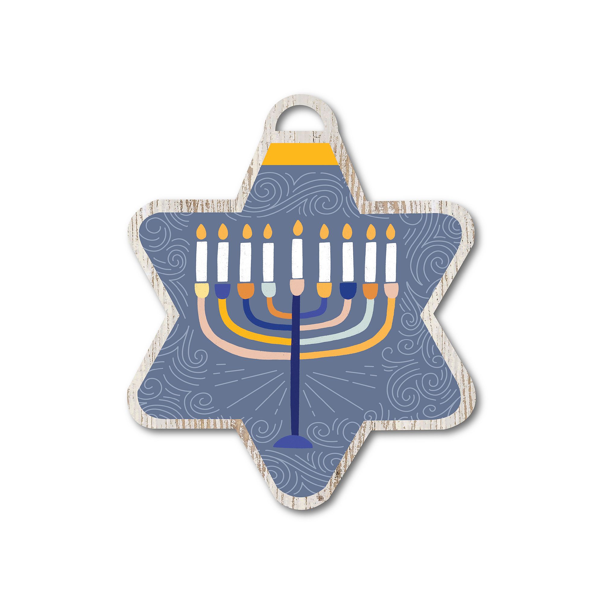 Courtside Market Colorful Menorah Ornament Board Wall Art, Multi
